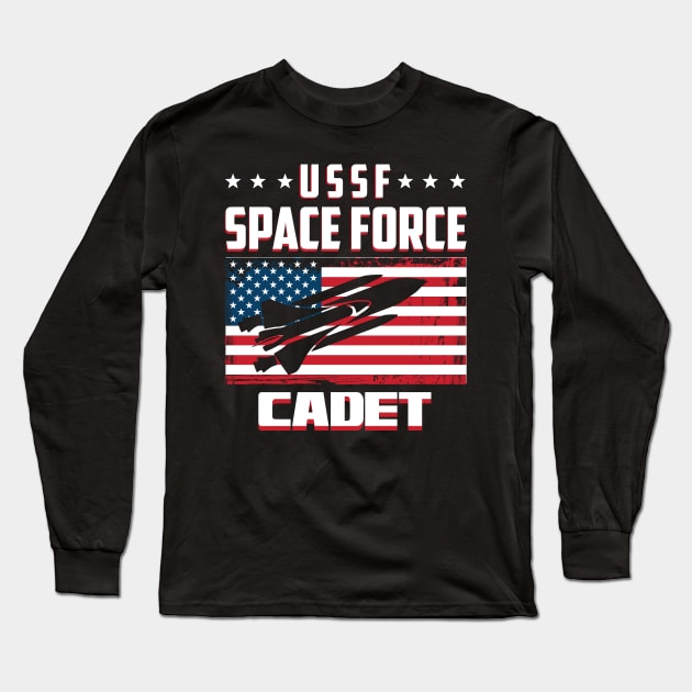 Funny United States Space Force Cadet T-shirt Long Sleeve T-Shirt by kmpfanworks
